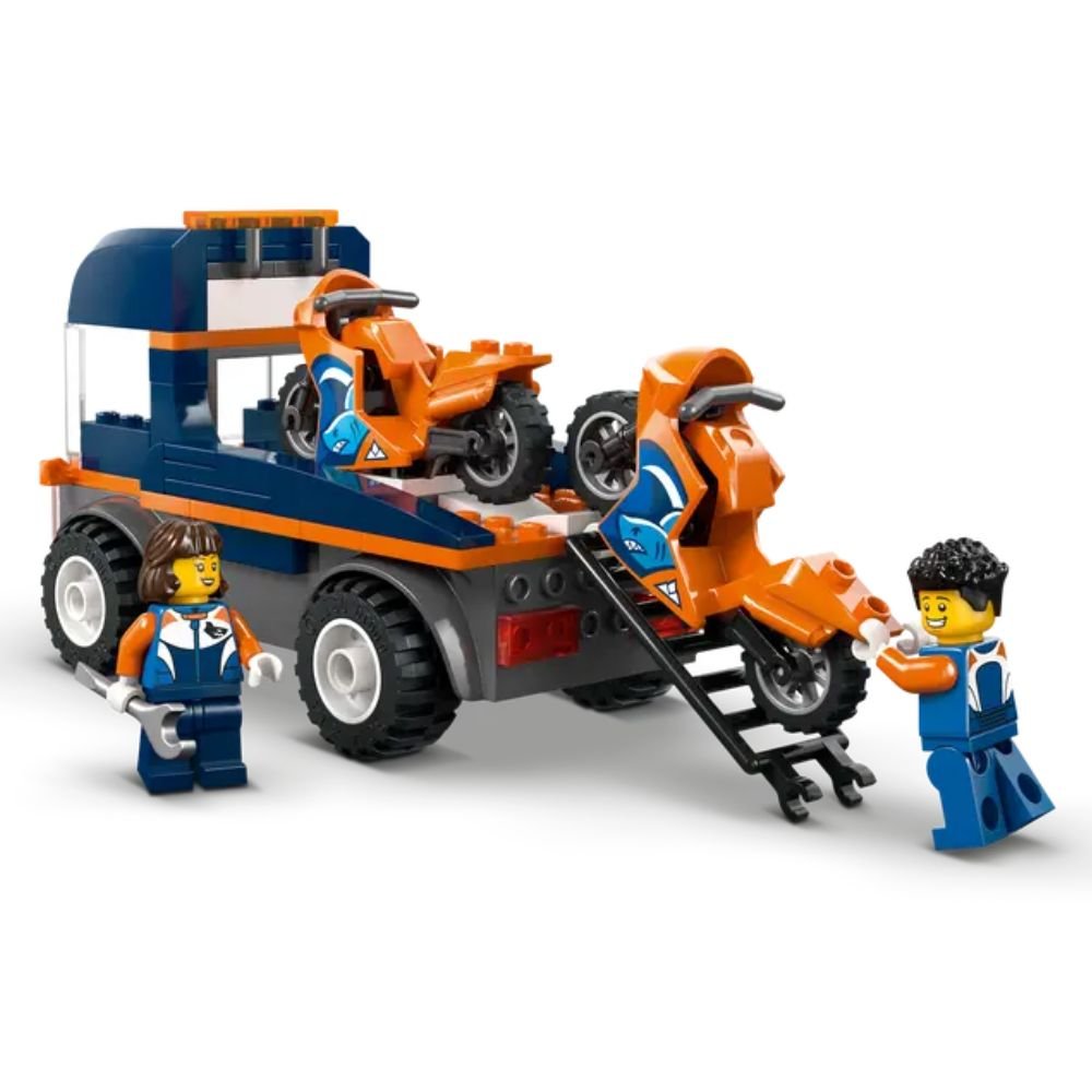 LEGO City Motorcycle Transporter - Old Railway Line Garden Centre