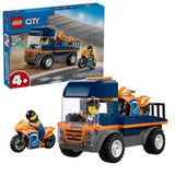 LEGO City Motorcycle Transporter - Old Railway Line Garden Centre