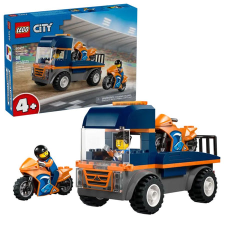 LEGO City Motorcycle Transporter - Old Railway Line Garden Centre