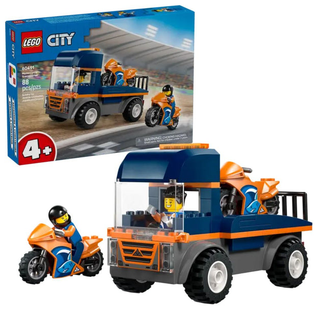 LEGO City Motorcycle Transporter - Old Railway Line Garden Centre
