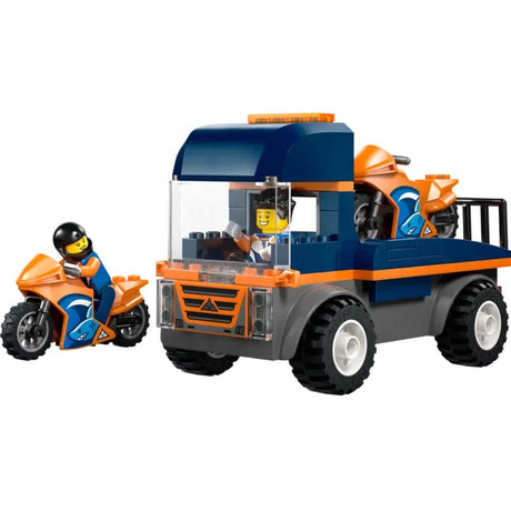 LEGO City Motorcycle Transporter - Old Railway Line Garden Centre