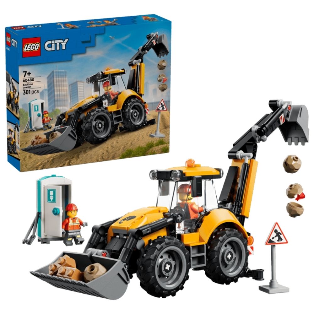 LEGO City Yellow Backhoe Loader