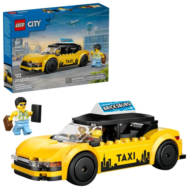 LEGO City Yellow Taxi - Old Railway Line Garden Centre