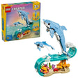 LEGO Creator 3-in-1 Sea Animals Beautiful Dolphins - Old Railway Line Garden Centre