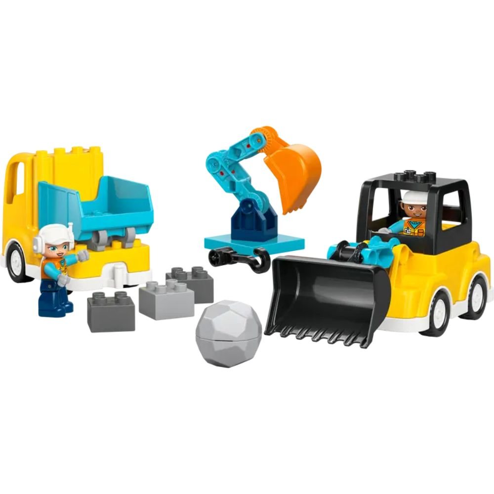 LEGO Duplo 3 in 1 Construction Vehicles - Old Railway Line Garden Centre