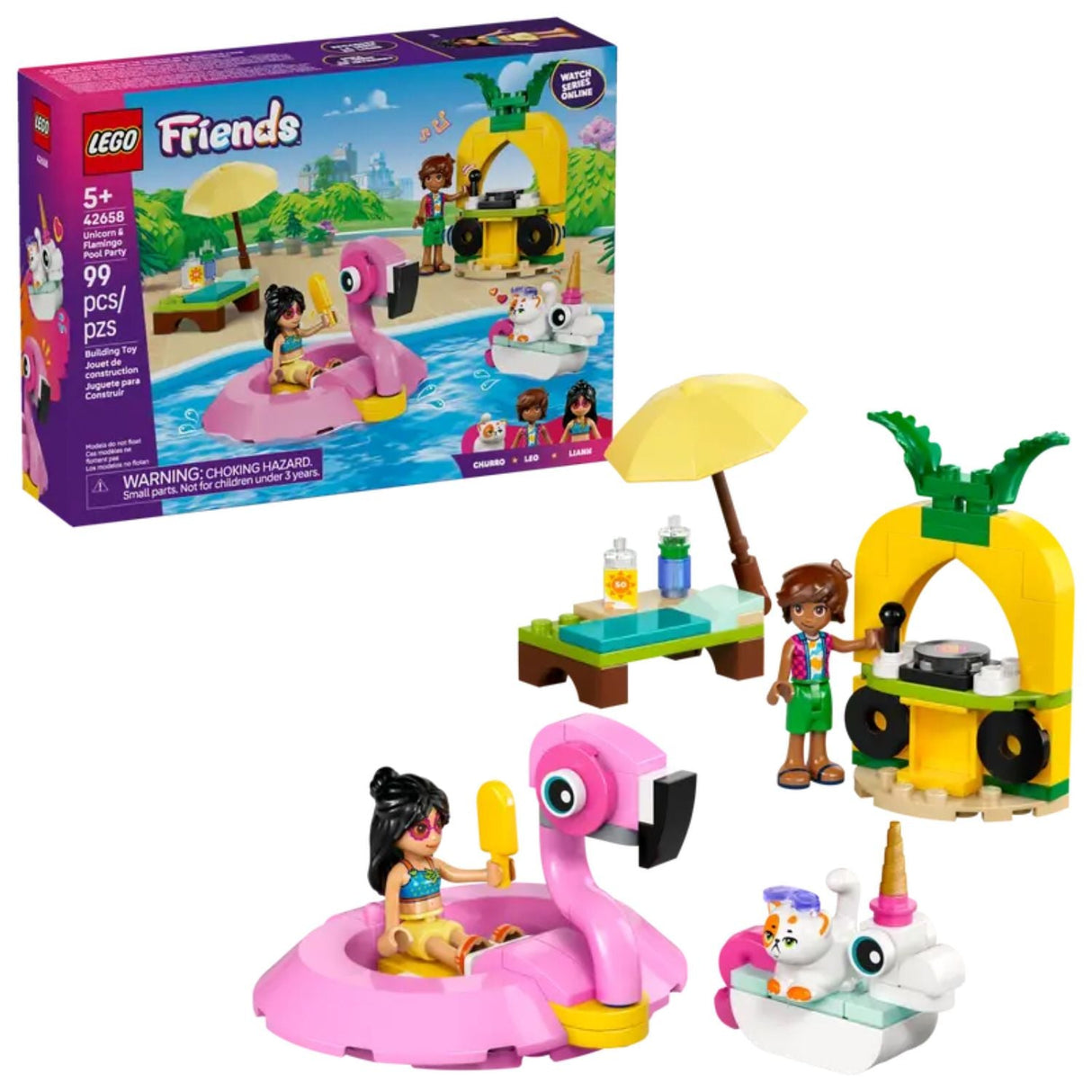 Lego Friends Unicorn & Flamingo Pool Party - Old Railway Line Garden Centre