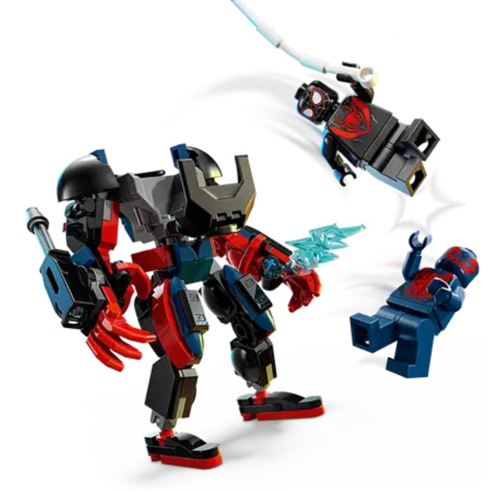 LEGO Marvel Miles Morales Mech vs. Spider-Man 2099 - Old Railway Line Garden Centre
