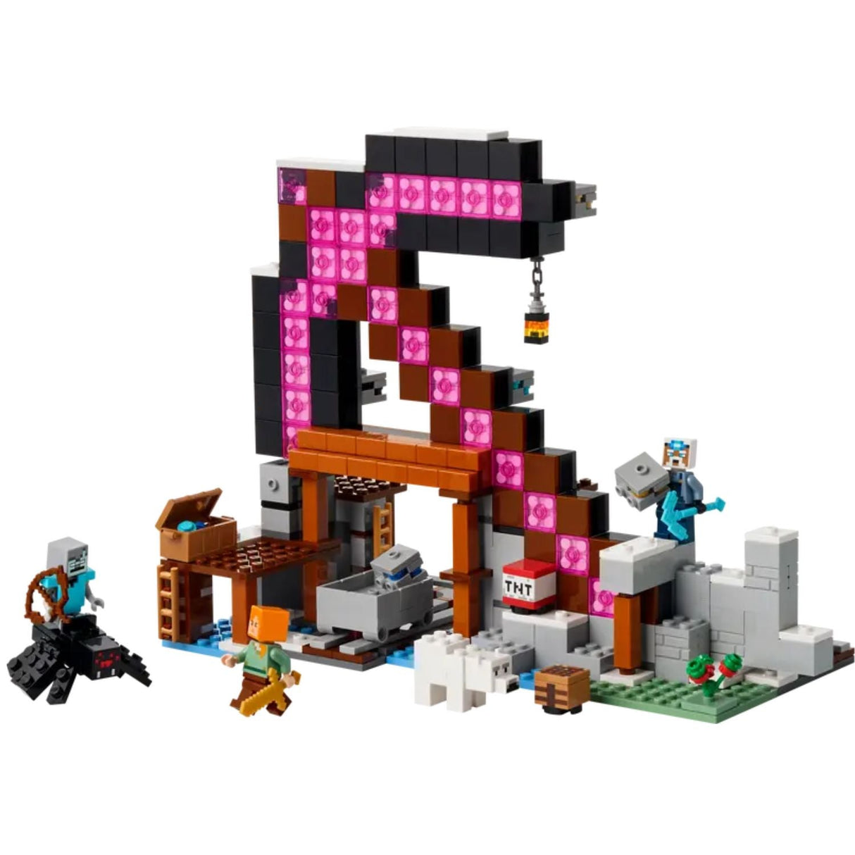 Lego Minecraft The Pickaxe Mine - Old Railway Line Garden Centre