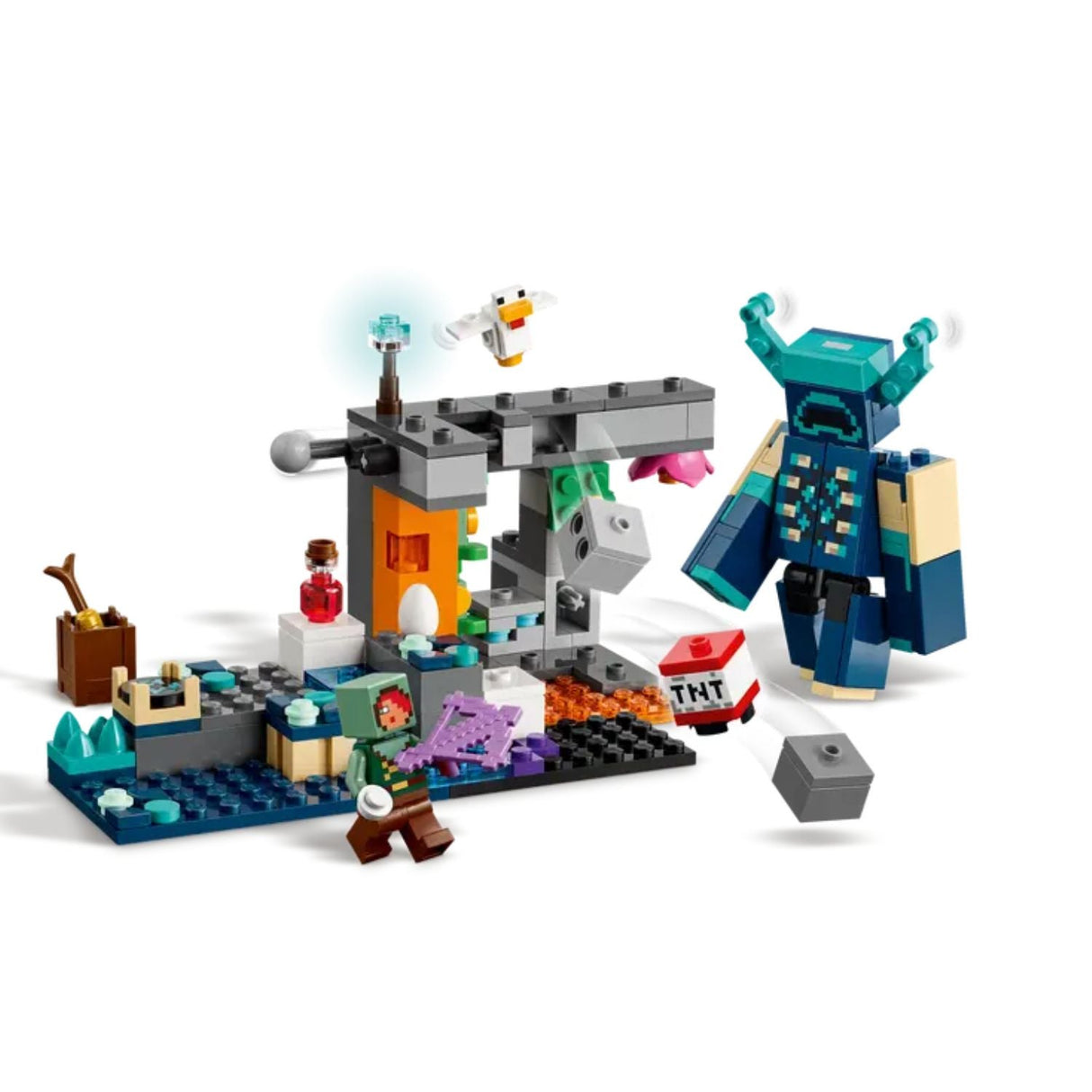 Lego Minecraft The Warden Encounter - Old Railway Line Garden Centre