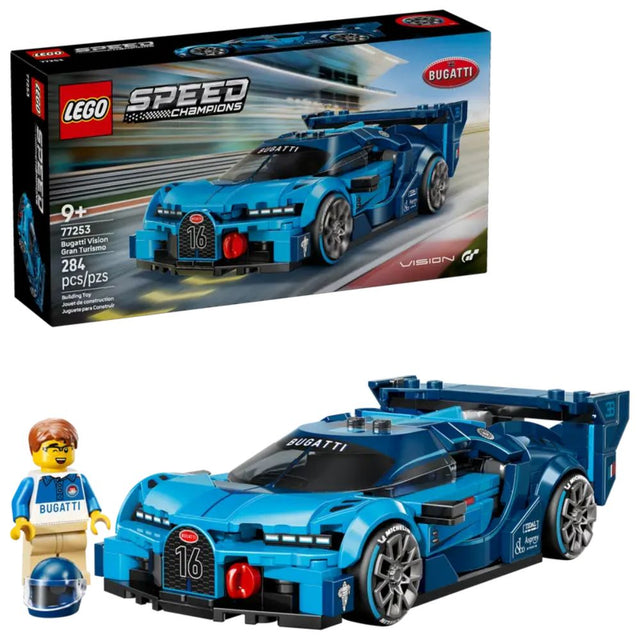 LEGO Speed Champions Bugatti Vision GT Hyper Sports Car - Old Railway Line Garden Centre