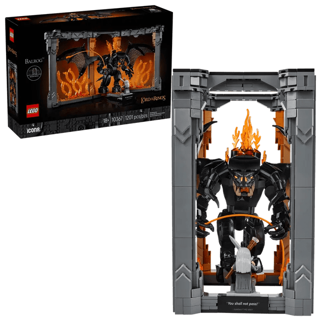 LEGO The Lord of the Rings: Balrog Book Nook - Old Railway Line Garden Centre