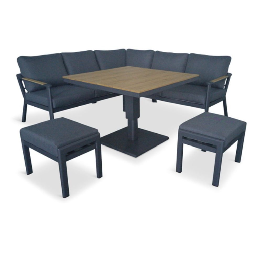 Leisuregrow Modena Compact Modular Dining Set - Grey - Old Railway Line Garden Centre