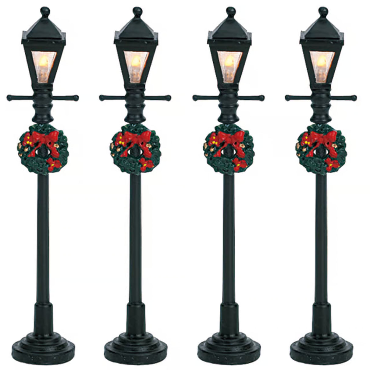 Lemax 10.5cm Gas Lantern Street Lamp Christmas Scene - (Set of 4) - 64498