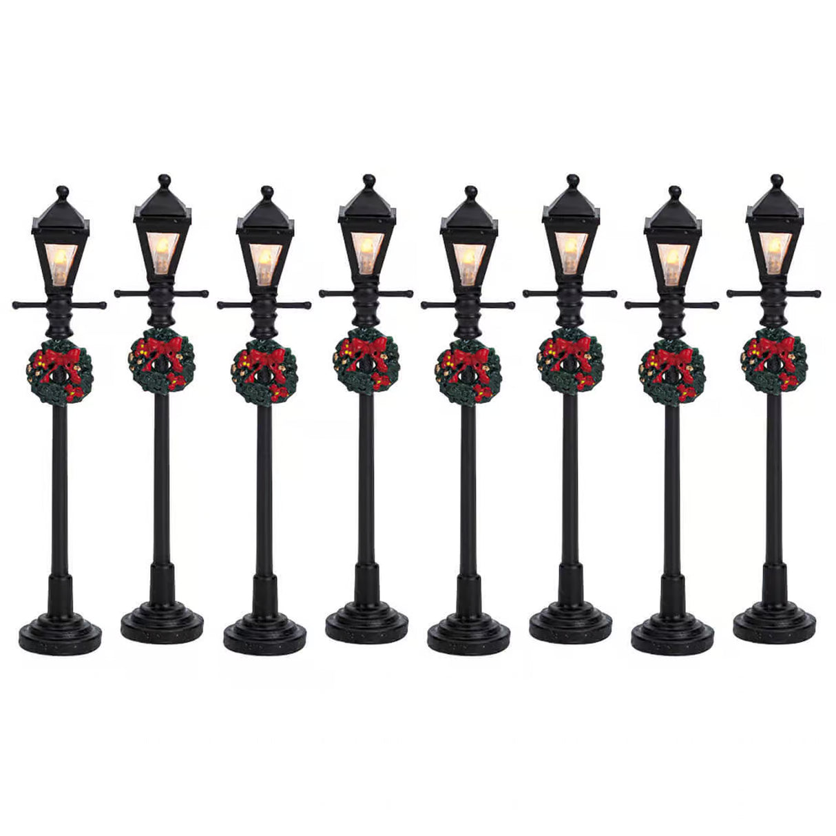 Lemax 10.5cm Gas Lantern Street Lamp Christmas Scene - (Set of 8) - 64500