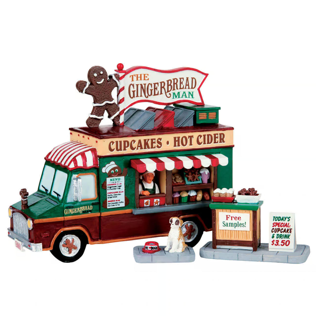 Lemax 12.2cm The Gingerbread Man Van Christmas Village - (Set of 3) - 63278