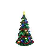 Lemax 12.5cm LIt Joyful Christmas Tree Village Scene - Multicoloured - 34101