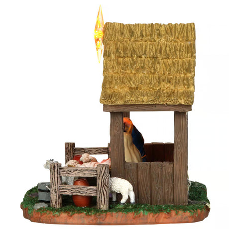 Lemax 13cm LIt Nativity Scene Christmas Village Scene - 34626