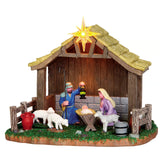 Lemax 13cm LIt Nativity Scene Christmas Village Scene - 34626