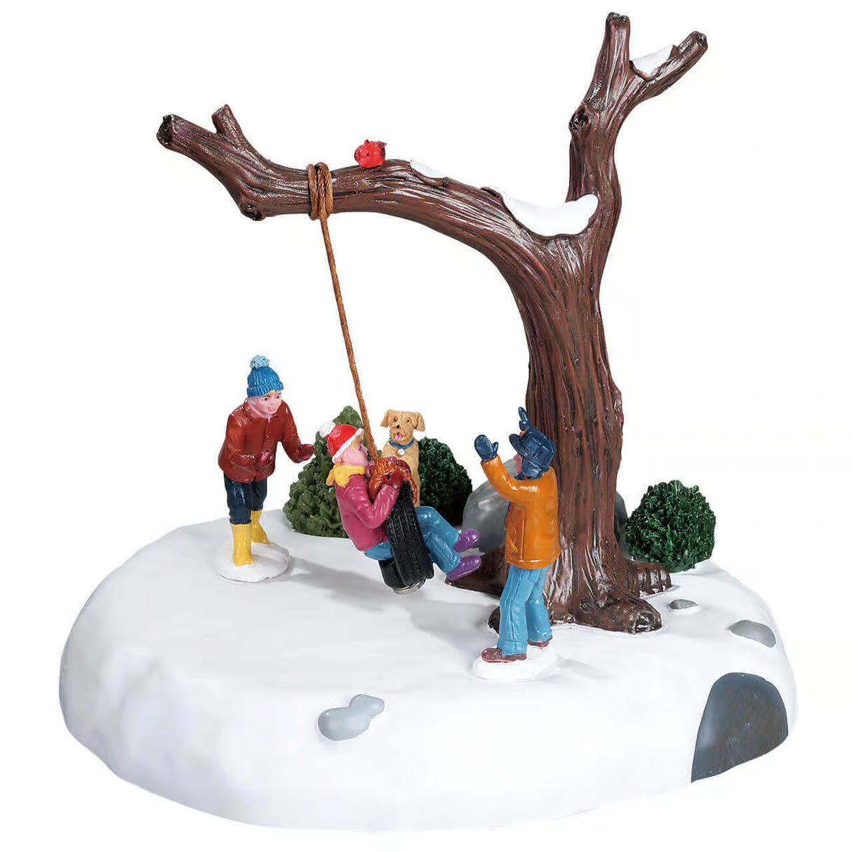 Lemax 16.3cm Tire Swing Twirl Christmas Village Scene - 84354
