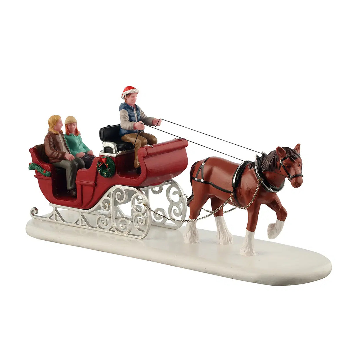 Lemax 23.5cm Holiday Sleigh Ride Christmas Figurines - 53754