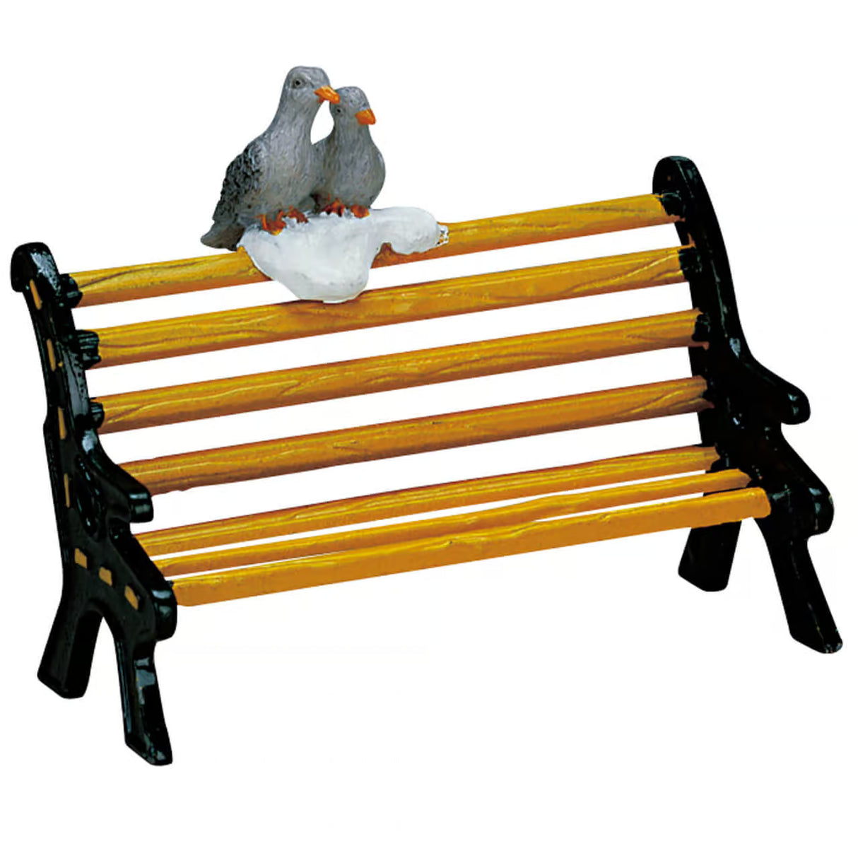 Lemax 6cm Birds Metal Bench Christmas Village Scene - 74626