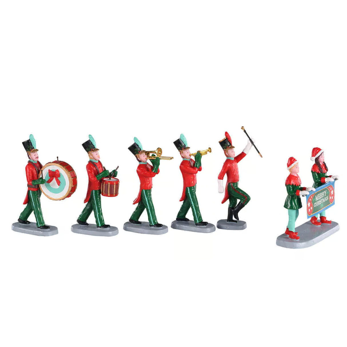 Lemax 7.9cm Christmas on Parade Christmas Village Figurines- (Set of 6) - 03515