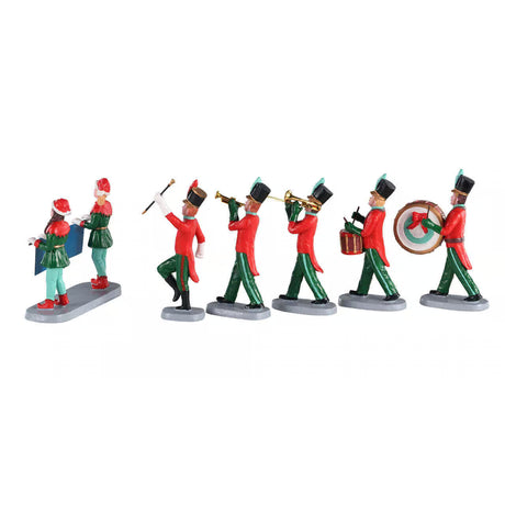 Lemax 7.9cm Christmas on Parade Christmas Village Figurines- (Set of 6) - 03515