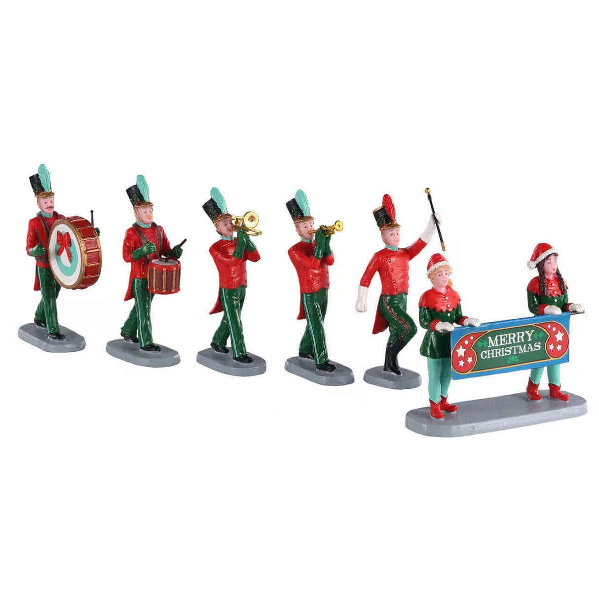 Lemax 7.9cm Christmas on Parade Christmas Village Figurines- (Set of 6) - 03515