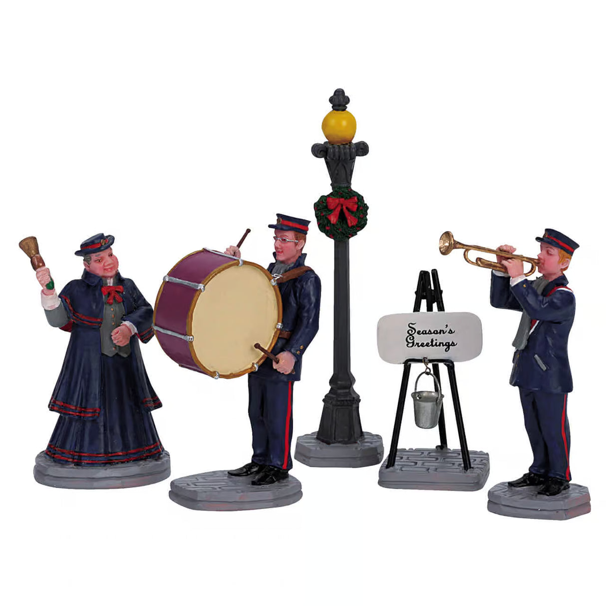 Lemax Caddington Village 10.3cm Christmas Band Figures - (Set of 5) - 62323