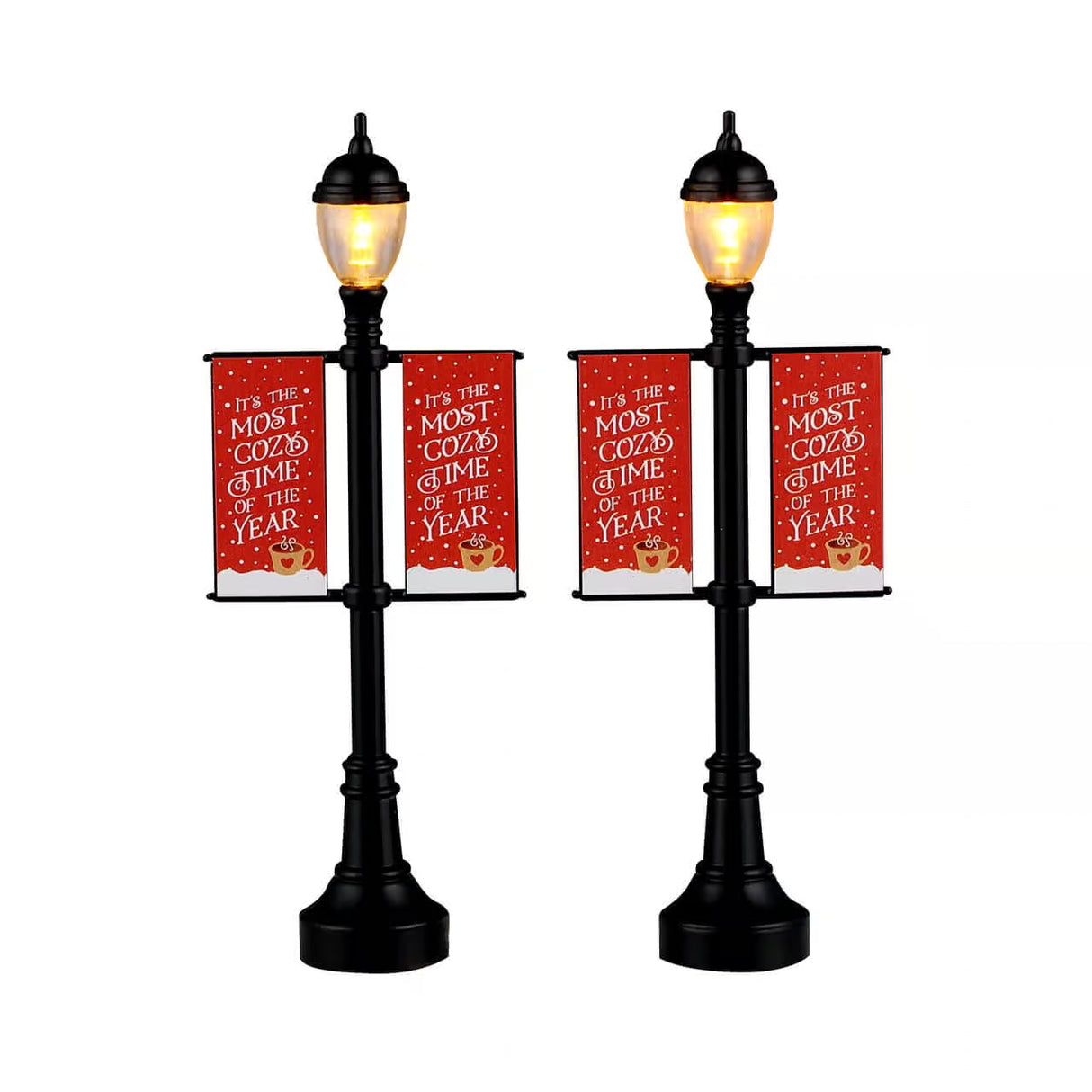 Lemax Caddington Village 10.8cm Lamp Post Banners - (Set of 2) - 64646