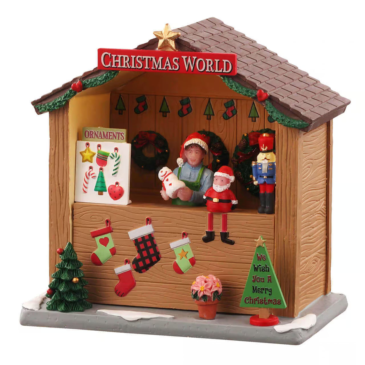 Lemax Caddington Village 12.2cm Christmas World Booth Village Scene - 14907