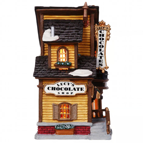 Lemax Caddington Village 13.5cm Lucy's Chocolate Shop Christmas Scene - 45052