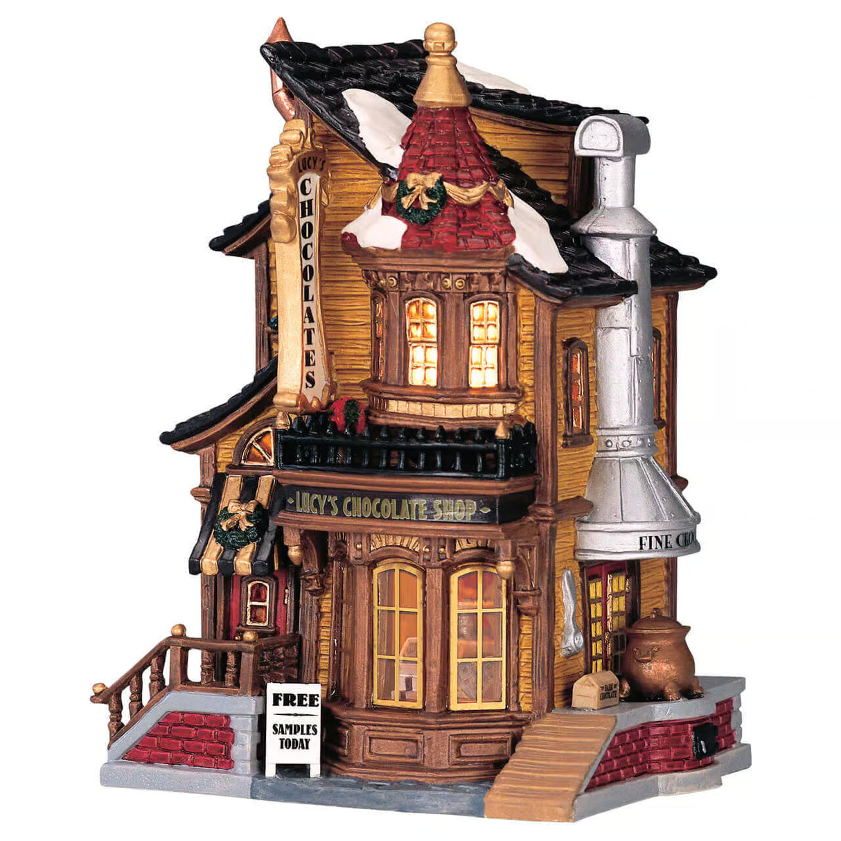Lemax Caddington Village 13.5cm Lucy's Chocolate Shop Christmas Scene - 45052