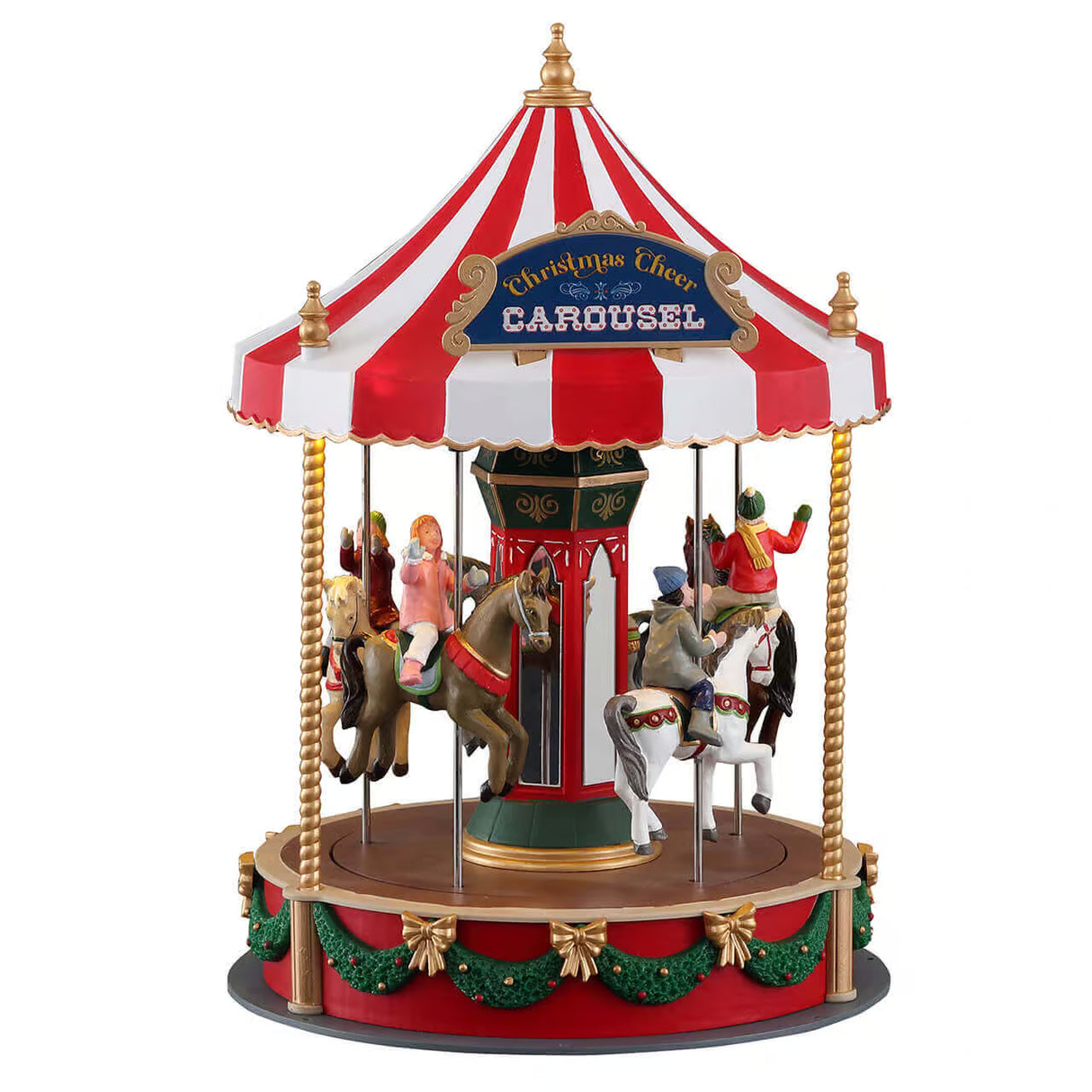 Lemax Caddington Village 25.6cm Christmas Cheer Carousel Village Scene - 14821