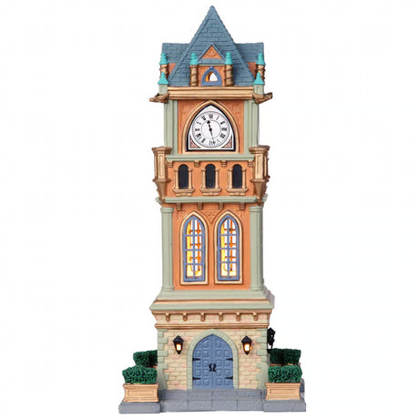 Lemax Caddington Village 27.5cm Lit Municipal Clock Tower Christmas Village Scene - 05007