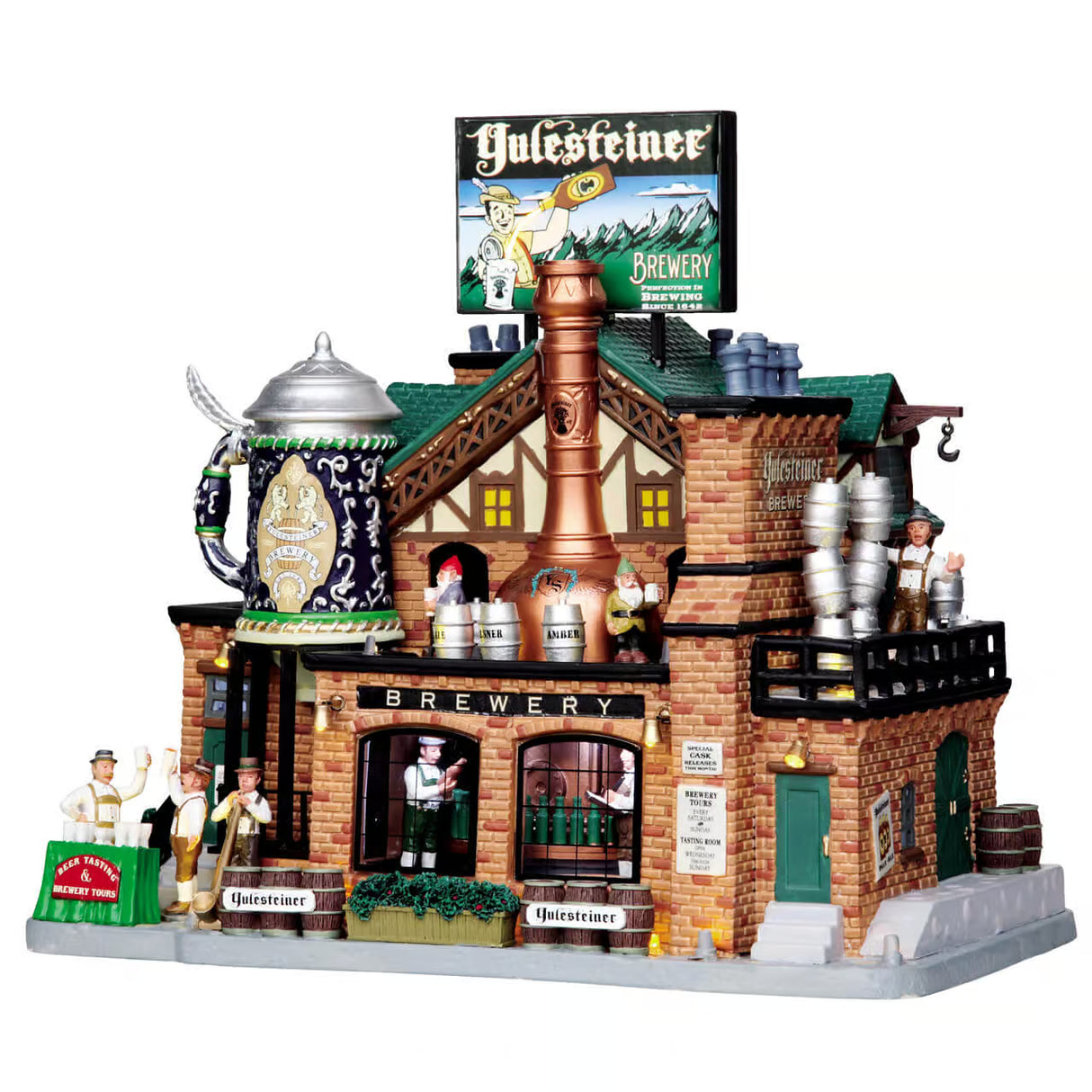 Lemax Caddington Village 27cm Lit Yulesteiner Brewery Christmas Village Scene - 05073