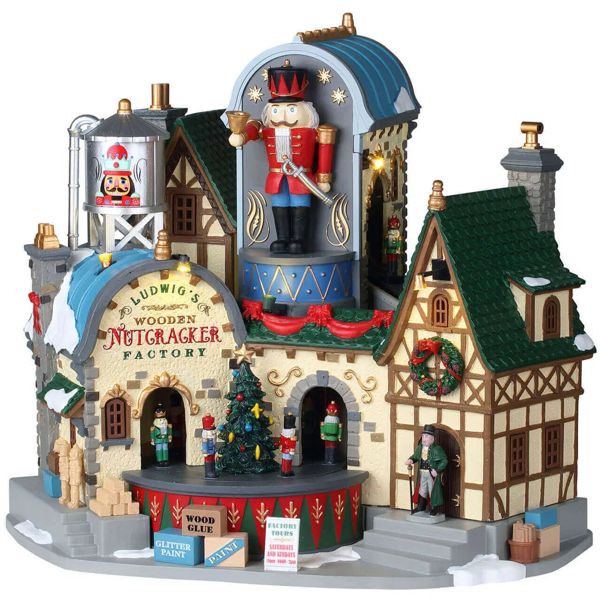 Lemax Caddington Village 29cm Ludwig's Wooden Nutcracker Factory - 95463
