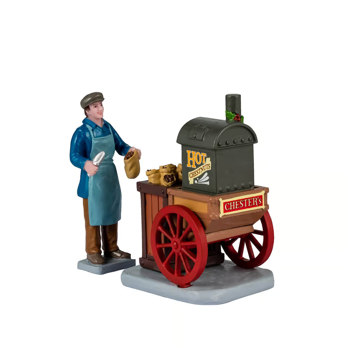 Lemax Caddington Village 7.5cm Chester's Hot Chestnuts Christmas Figurines - 42328