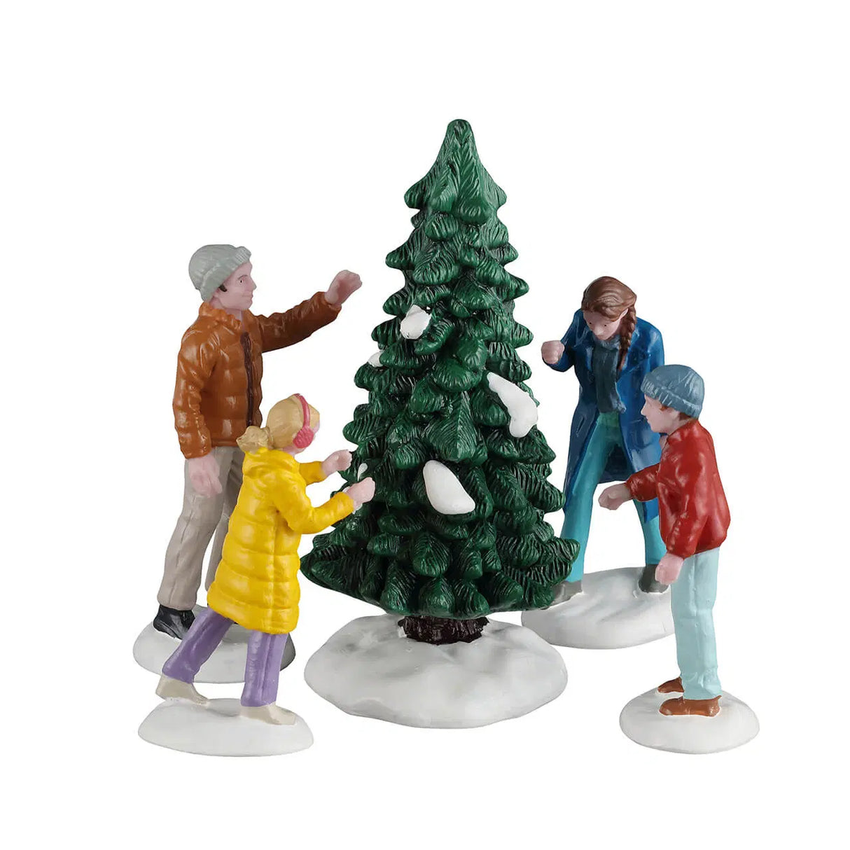 Lemax Caddington Village 8.7cm Our Perfect Tree Figures - (Set of 5) - 62622