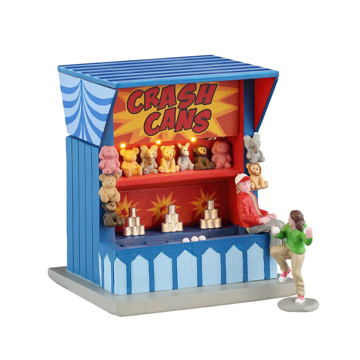 Lemax Carnival 12cm Crash Cans Game Christmas Village Scene - 54460