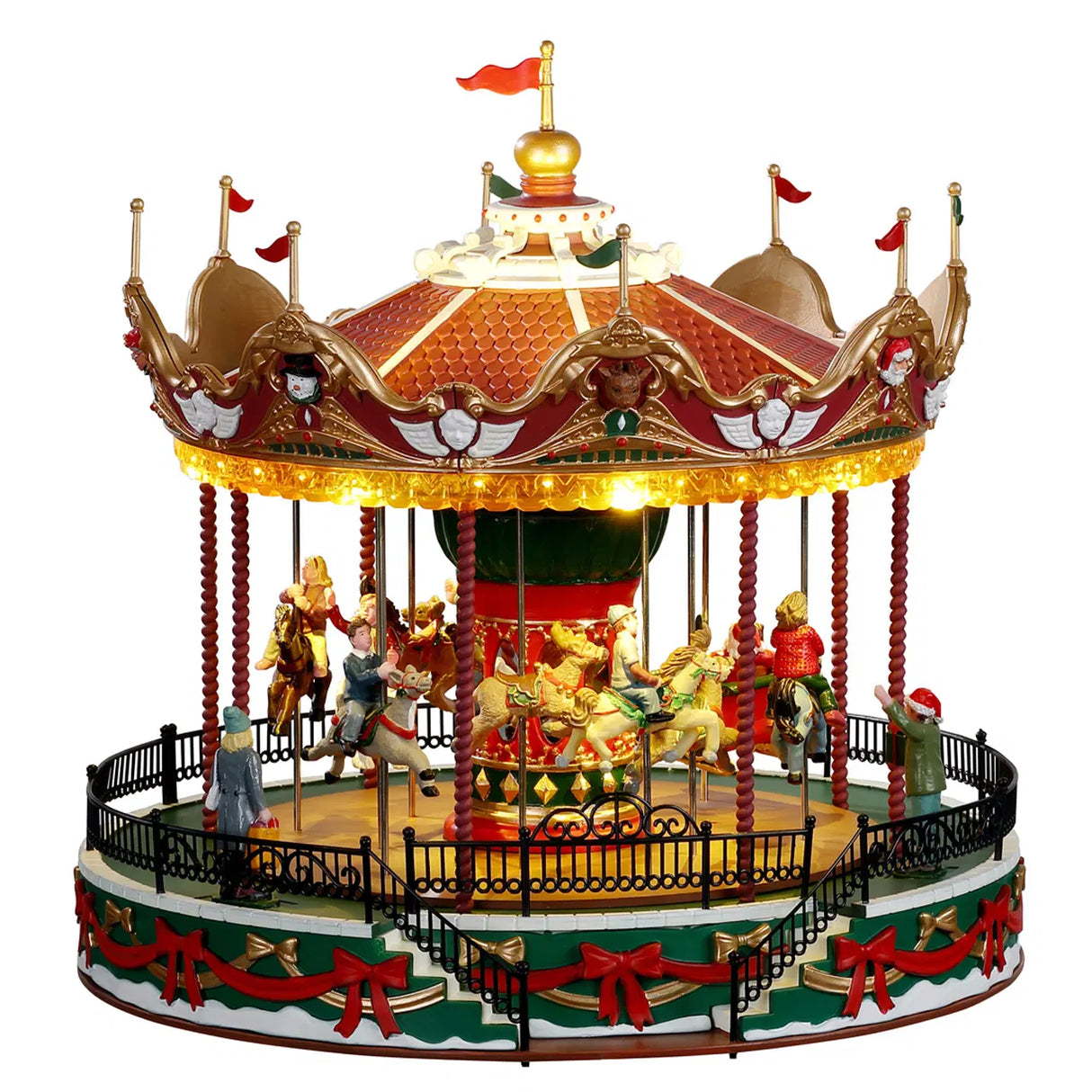 Lemax Carnival 26.8cm Santa Carousel Christmas Village Scene - 34682