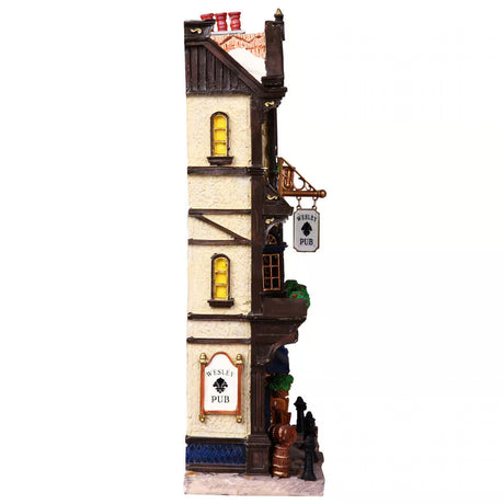 Lemax Facades 25.8cm Wesley Pub Christmas Village Scene  - 45099