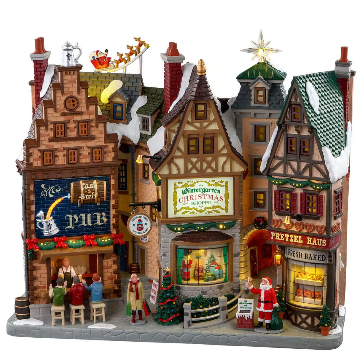 Lemax Facades 28.2cm Wintergarten Lane Christmas Village Scene - 05701