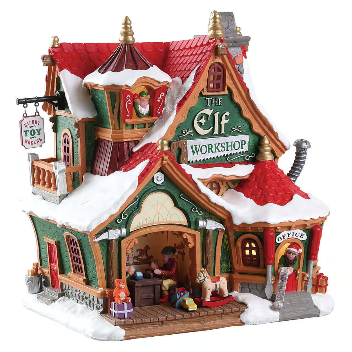 Lemax Santa's Wonderland 18.6cm The Elf Workshop Village Scene - 75291
