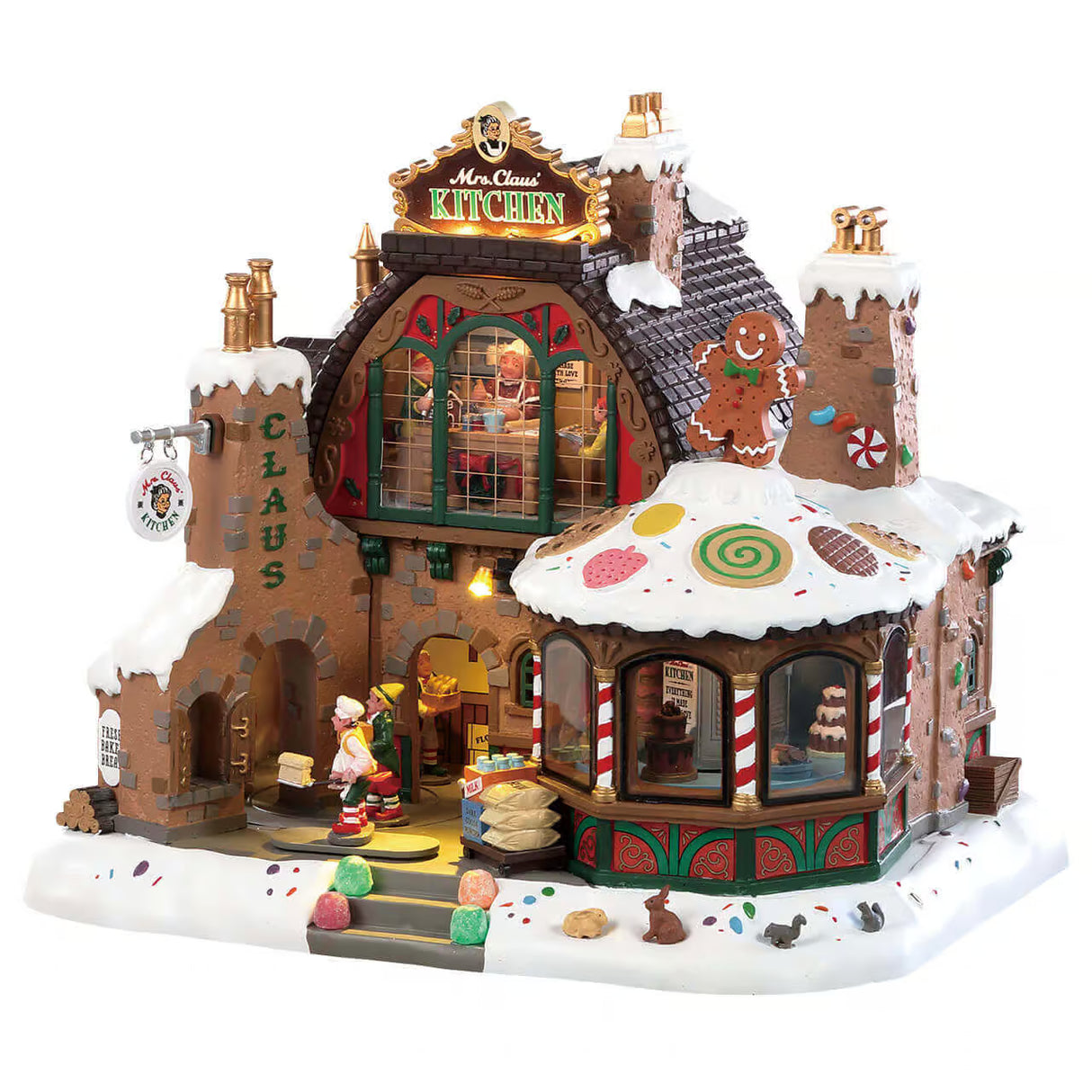 Lemax Santa's Wonderland 24cm Mrs Claus Kitchen Village Scene - 85314