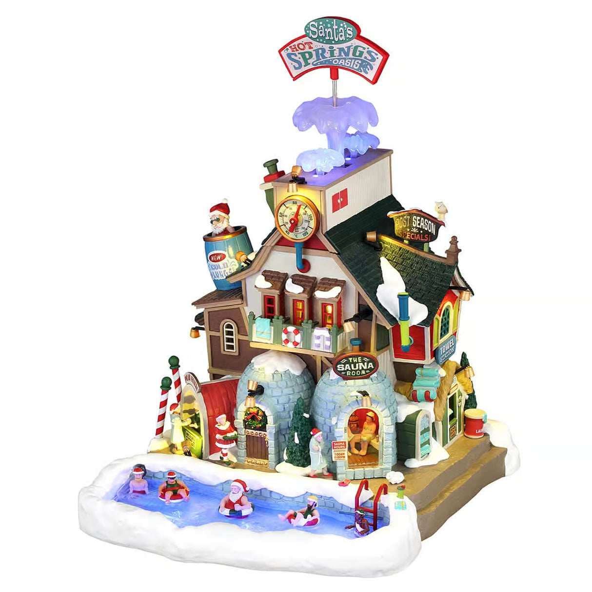 Lemax Santa's Wonderland 33.3cm Santa's Hot Springs Oasis - 65522