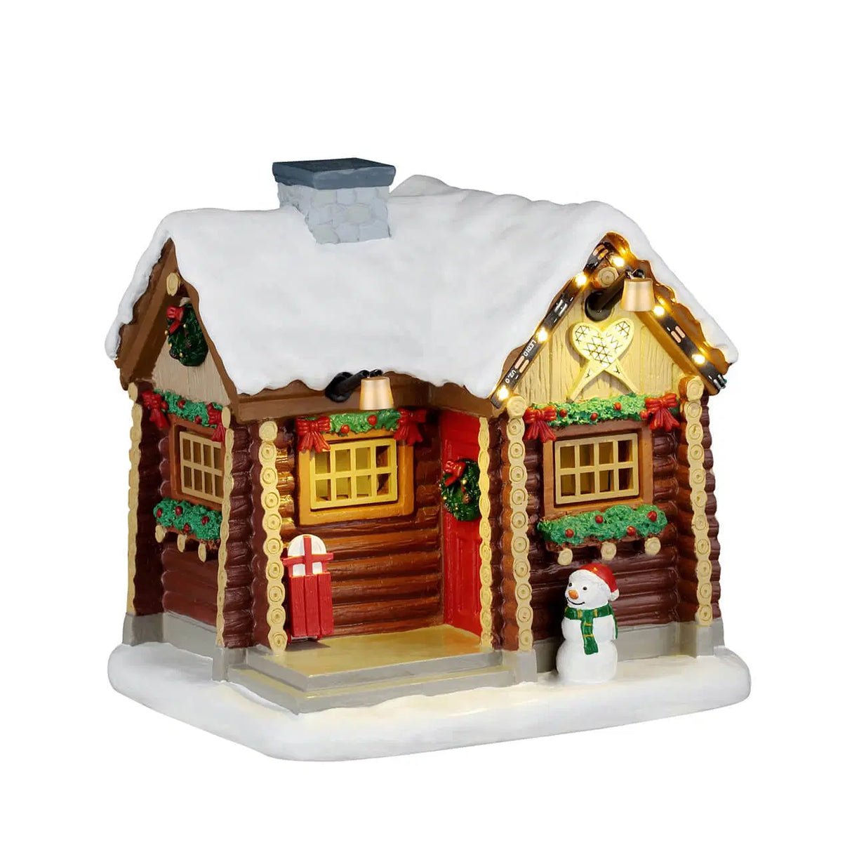 Lemax Vail Village 12.2cm Snowshoe Cabin Christmas Village Scene - 64680