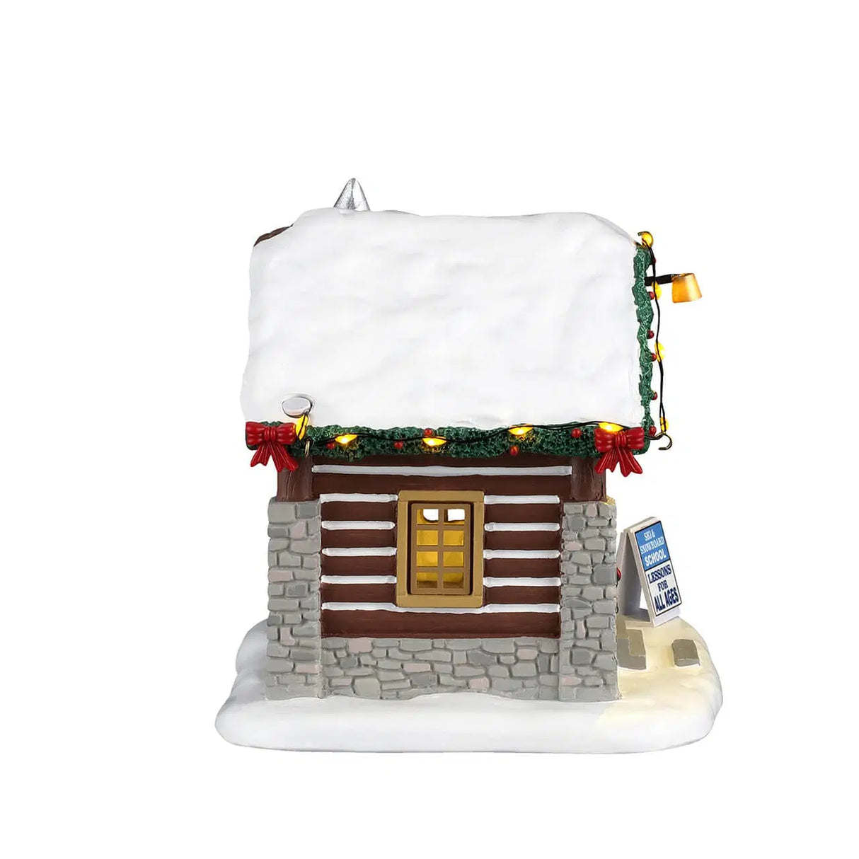 Lemax Vail Village 12.5cm Ski & Snowboard School Christmas Village Scene - 64685