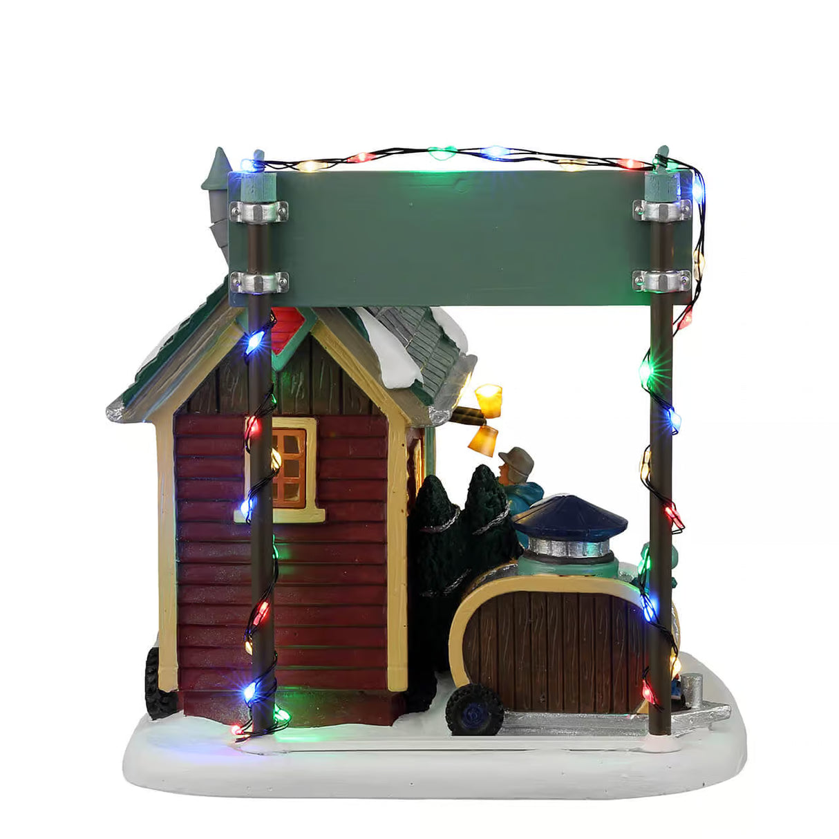 Lemax Vail Village 12.5cm Tiny House Tree Lot Christmas Village Scene - 25901