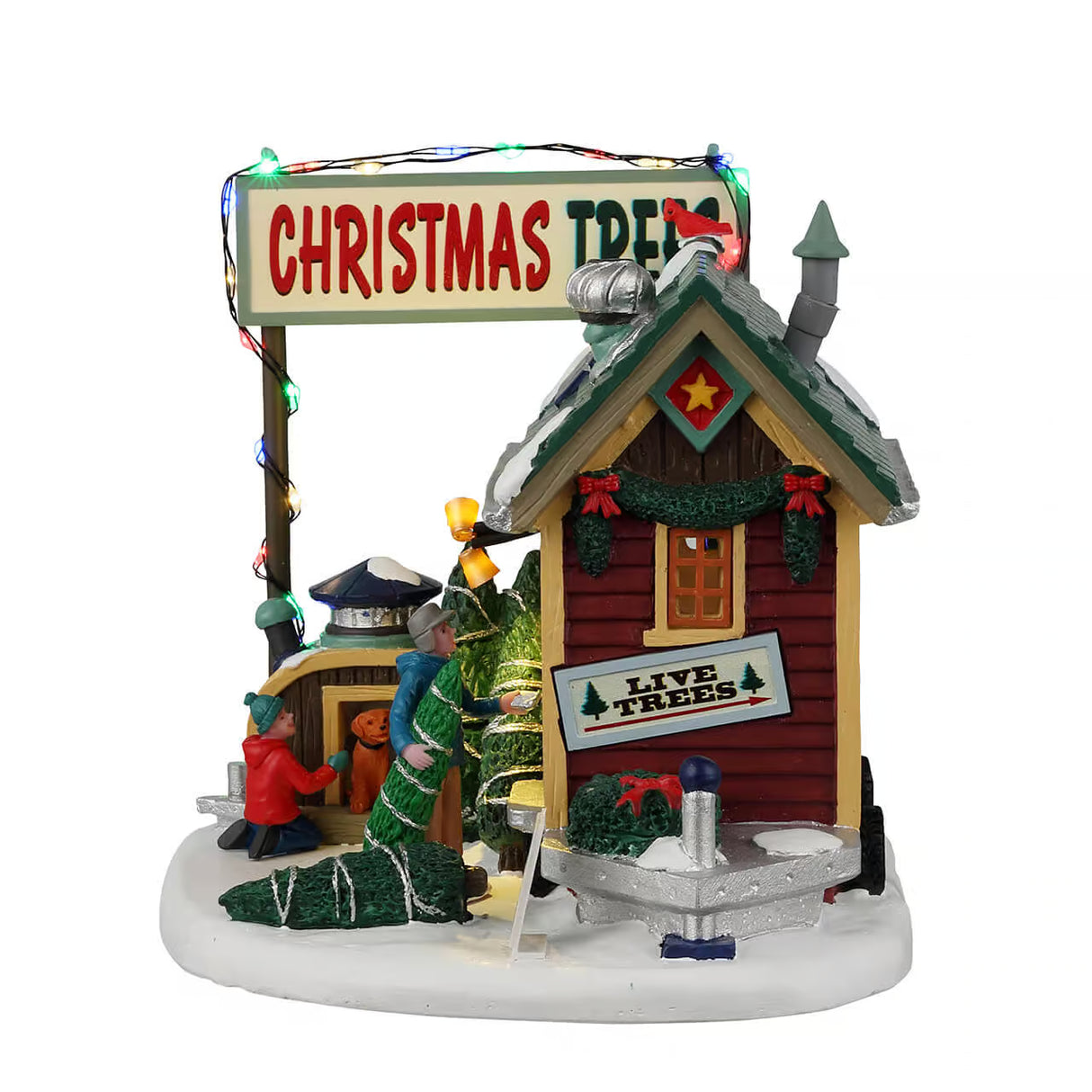 Lemax Vail Village 12.5cm Tiny House Tree Lot Christmas Village Scene - 25901